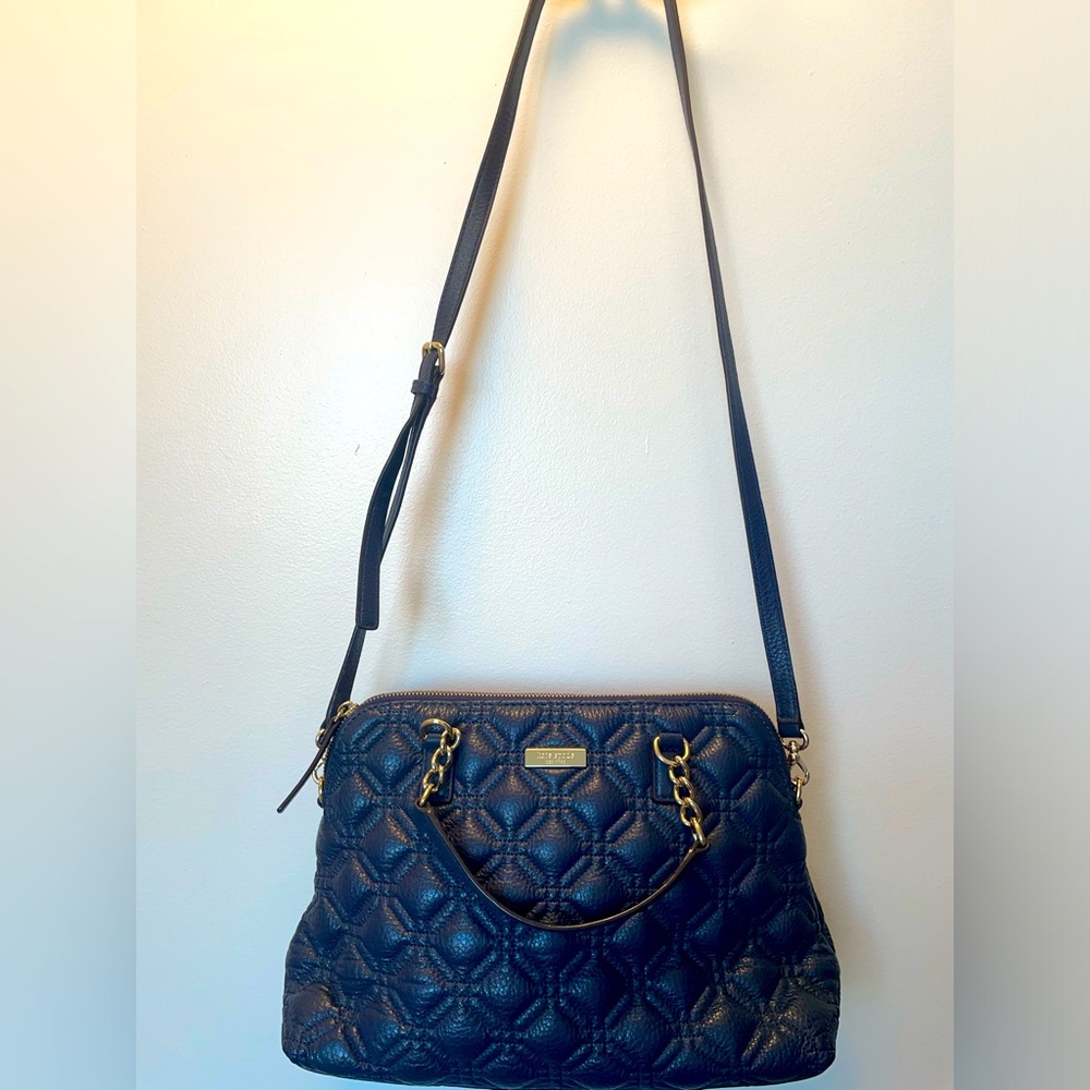 Kate Spade EUC quilted crossbody Navy